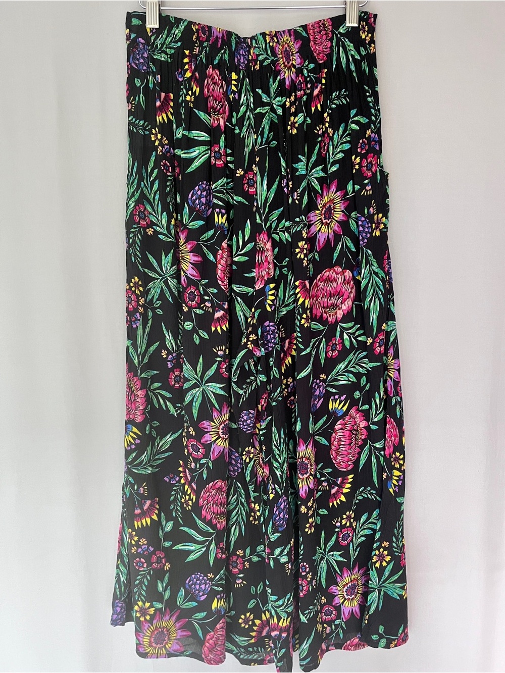 Patrons of Peace Floral Culottes Wide Leg Pants with Pockets Topical Resort M - Picture 3 of 13